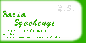 maria szechenyi business card