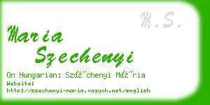 maria szechenyi business card